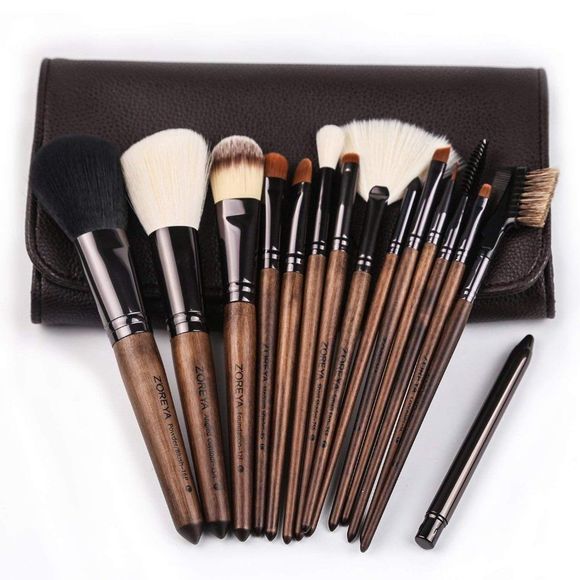 ZOREYA Makeup Brush Sets ,15pcs Unique Walnut Makeup Brushes with Nobility - Picture 4 of 7